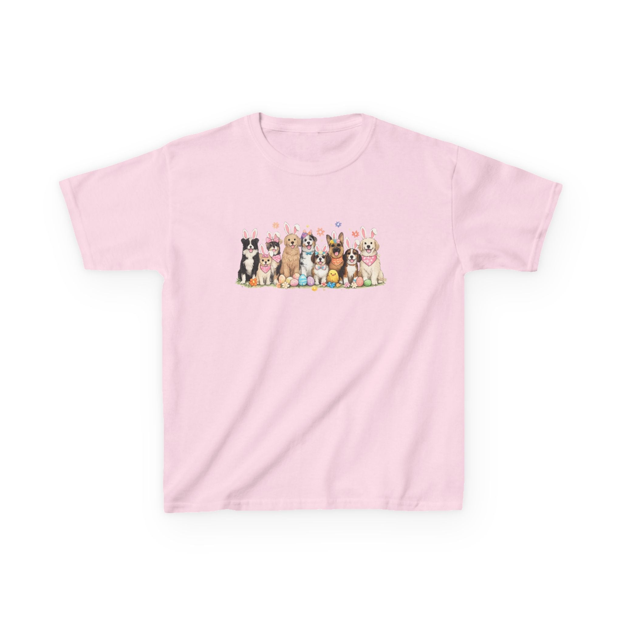 Kids Tee — Cute Row of Party Dogs Graphic