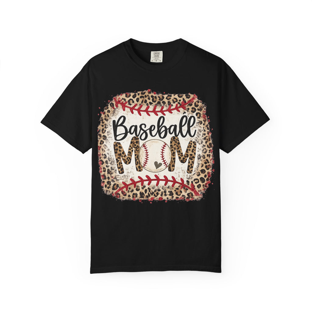 Baseball Mom Leopard Print T-Shirt
