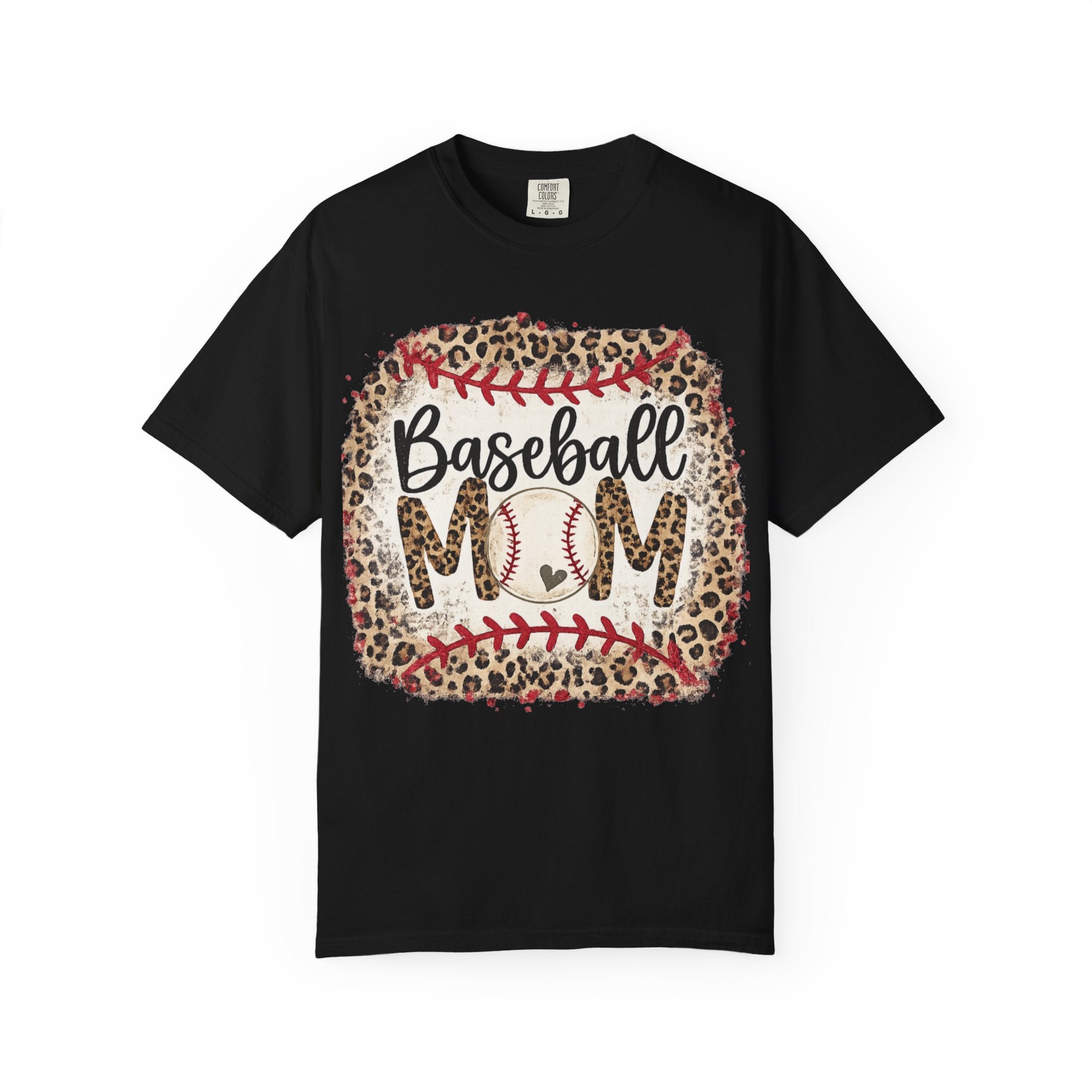 Baseball Mom Leopard Print T-Shirt