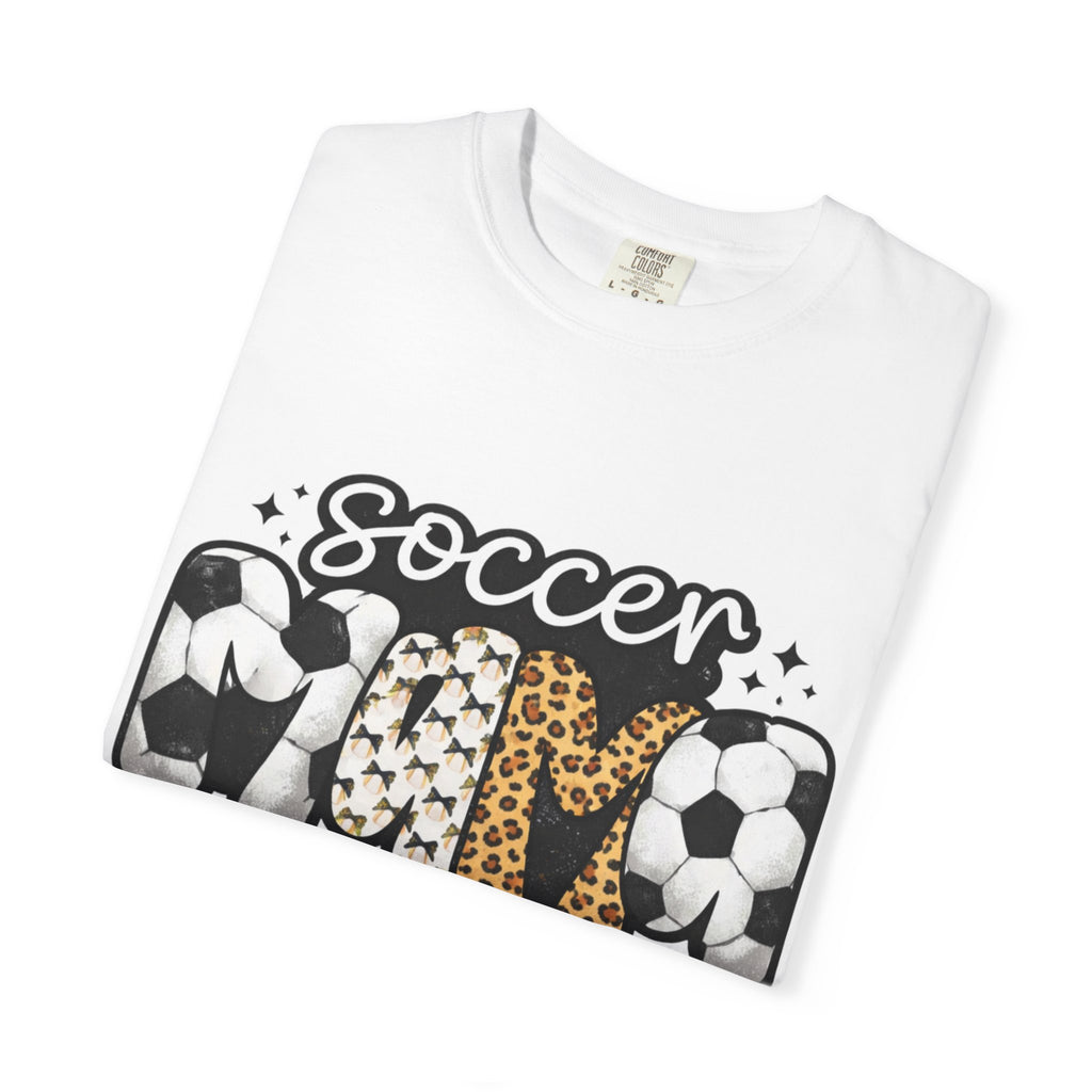 Soccer Mom T-Shirt — Leopard & Ball Graphic Tee for Soccer Moms
