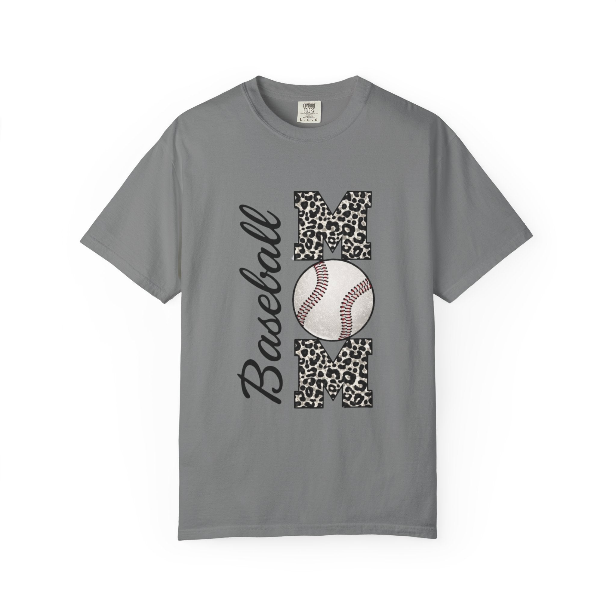 Baseball Mom Leopard Print T-Shirt — Baseball Mom Tee with Baseball Graphic