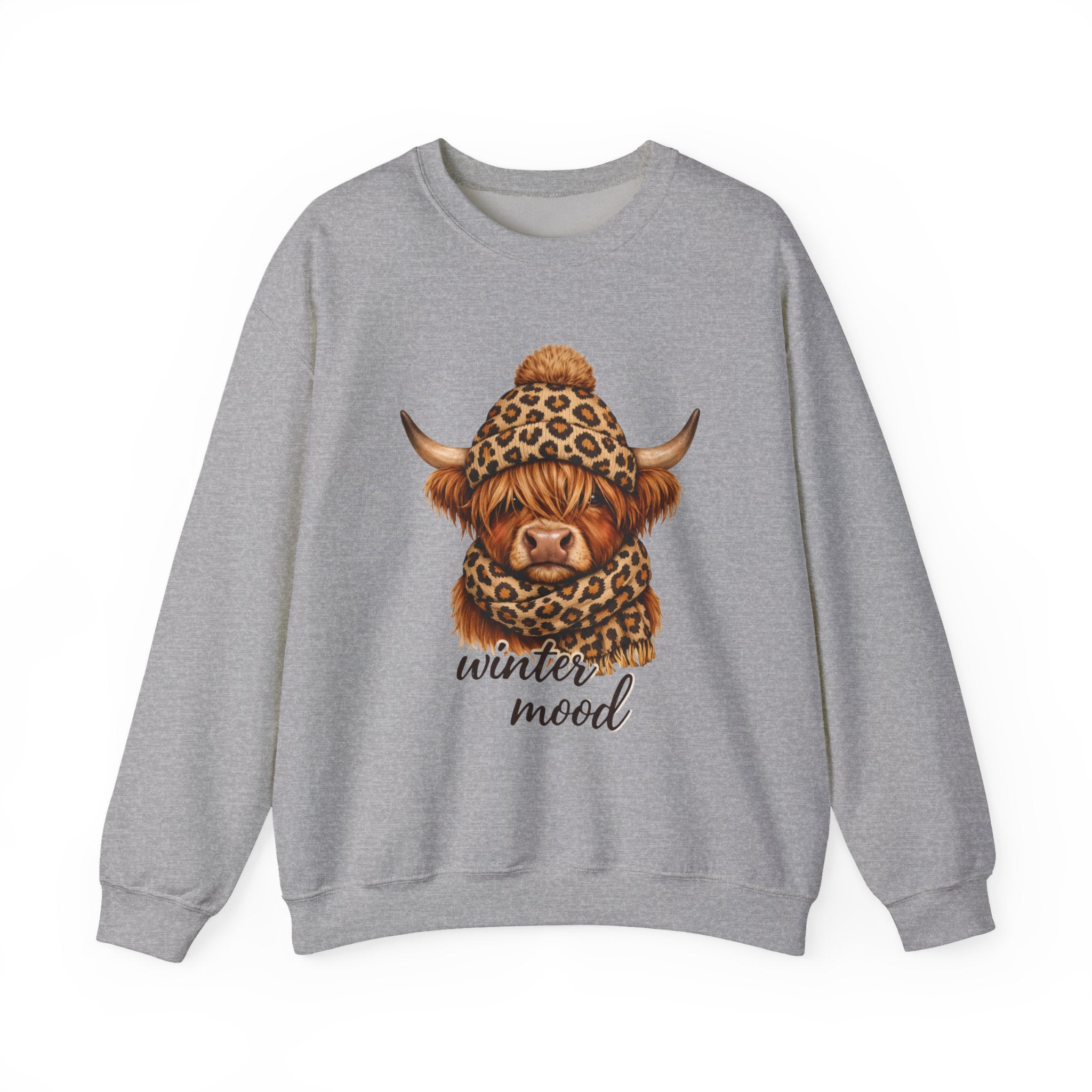 Sweatshirt — Winter Mood Highland Cow Cute Cozy Crewneck