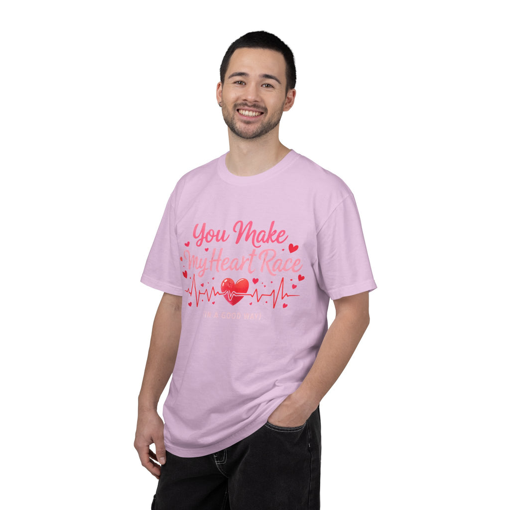 You Make My Heart Race T-Shirt — Romantic Valentine’s Day Heartbeat Tee