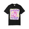 Raccoon Graphic T-Shirt — "First of All Jesus Thinks I’m a Delight" Christian Vintage Style Tee