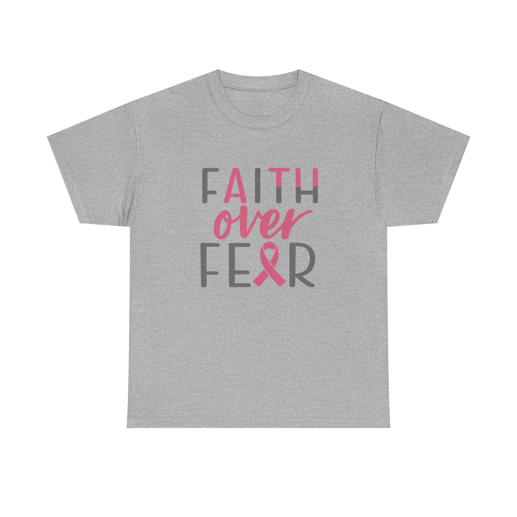 Faith Over Fear Breast Cancer Awareness T-Shirt