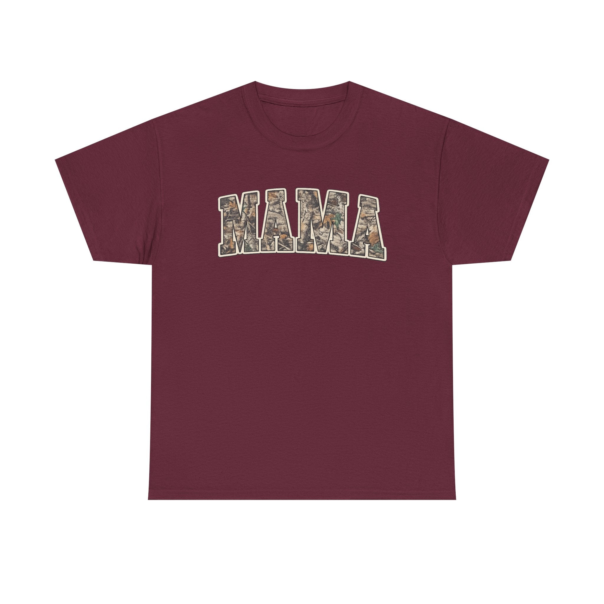 Mama Camo T-Shirt — Rustic Camouflage 'MAMA' Graphic Tee for Moms
