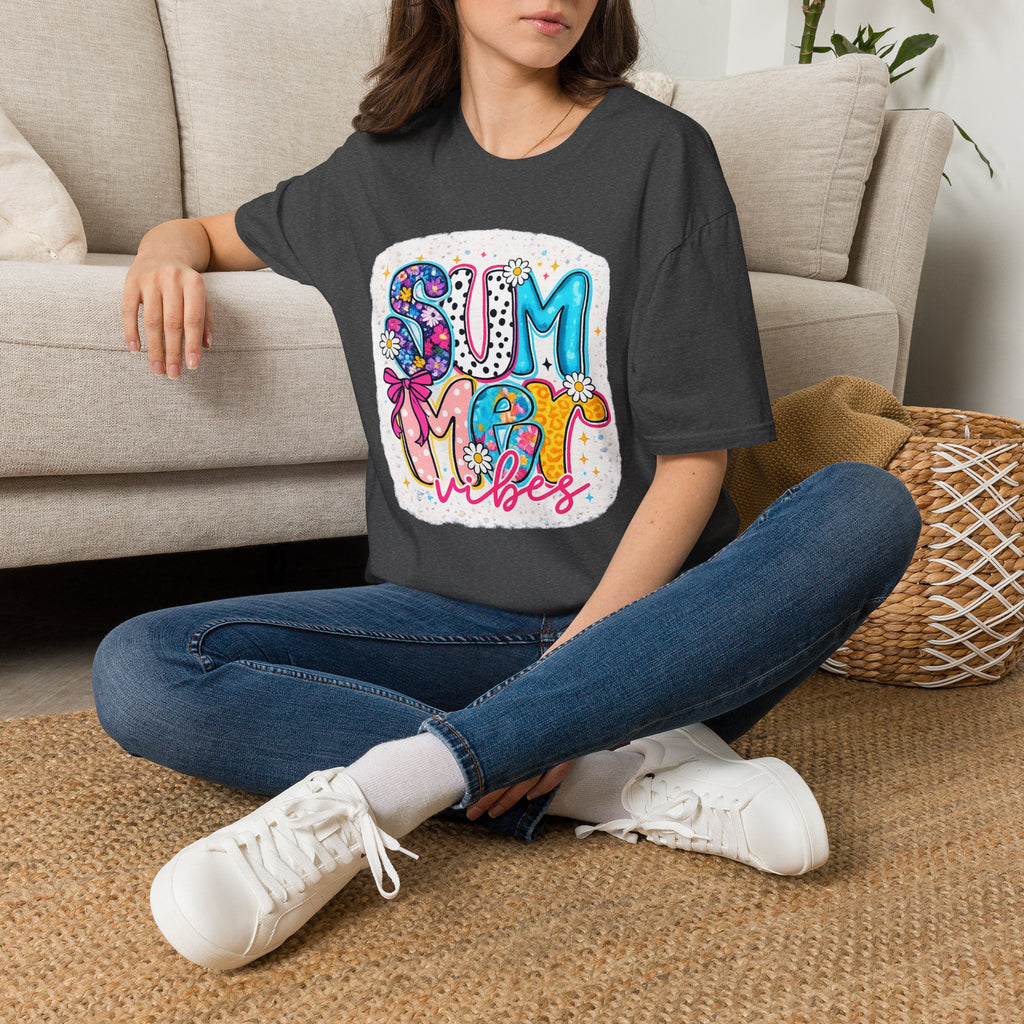 Summer Vibes T-Shirt — Colorful Floral Retro Graphic