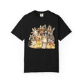 Farm Friends Crew T-Shirt — Cute Bunny, Chick, Donkey & Dog Animal Portrait Tee