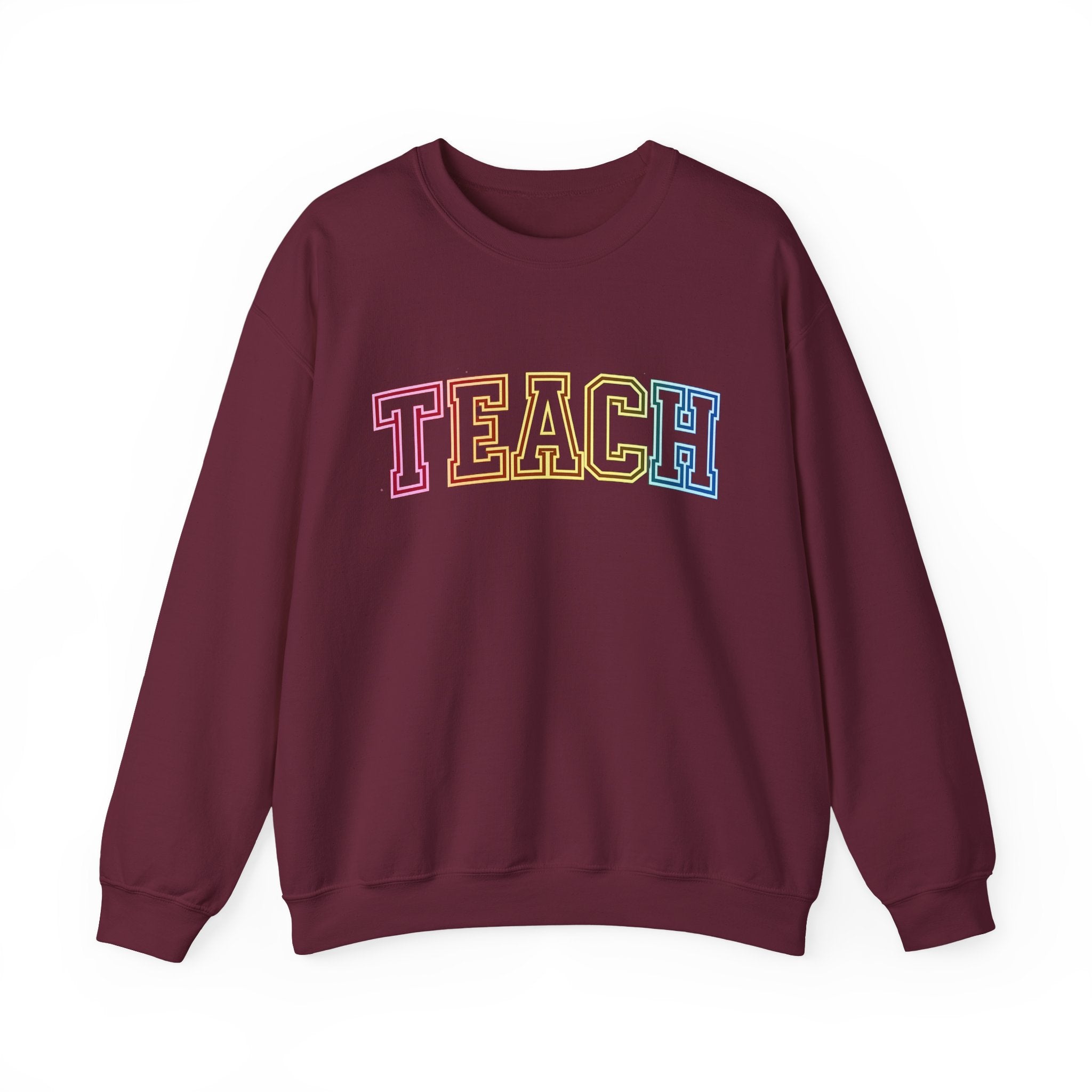 Teacher Rainbow 'TEACH' Crewneck Sweatshirt