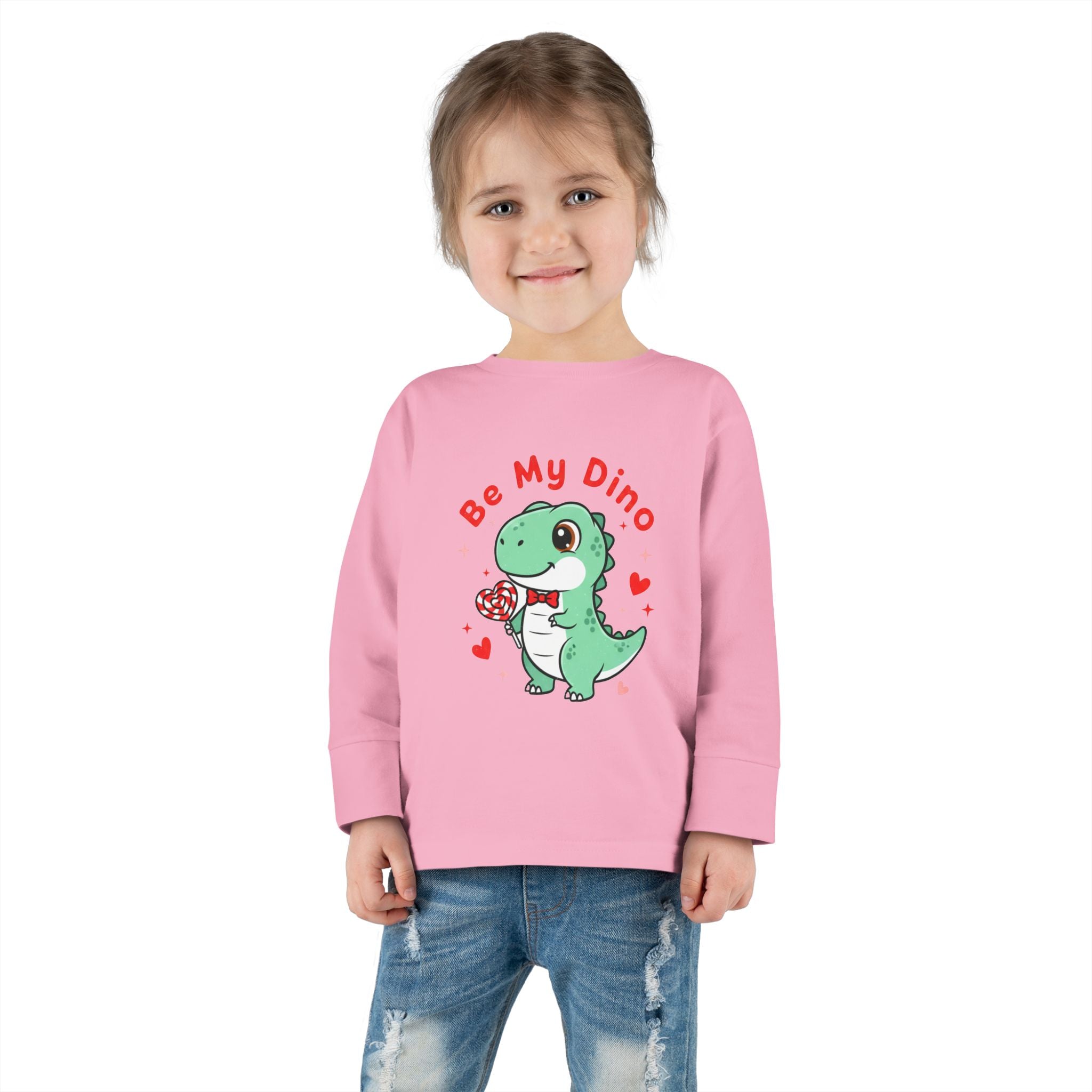 Be My Dino Toddler Long Sleeve Tee