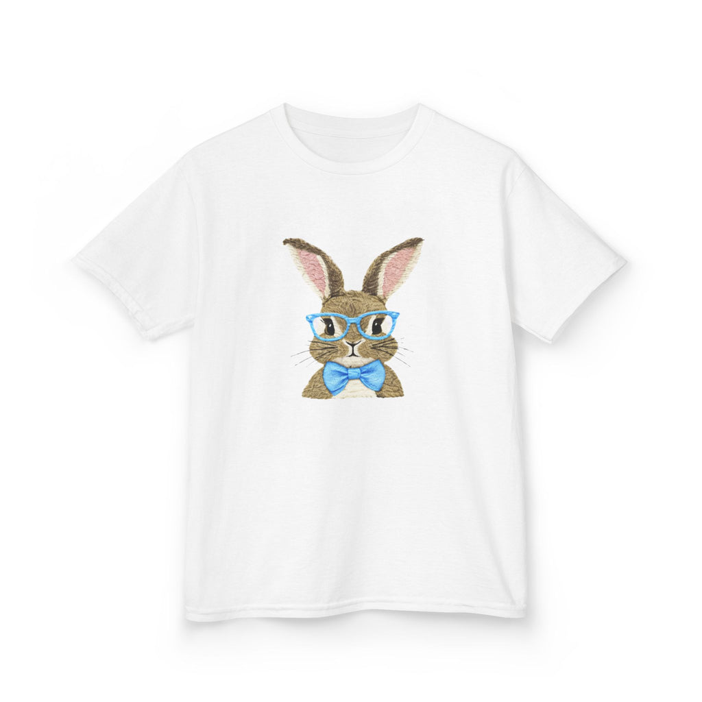Kids Bunny with Glasses Tee — Cute Bow Tie Rabbit Shirt for Children