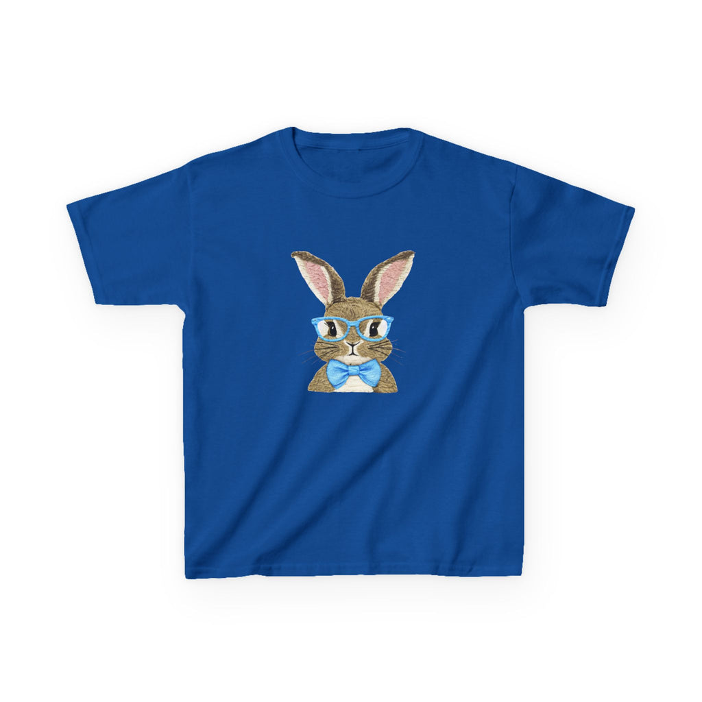 Kids Bunny with Glasses Tee — Cute Bow Tie Rabbit Shirt for Children