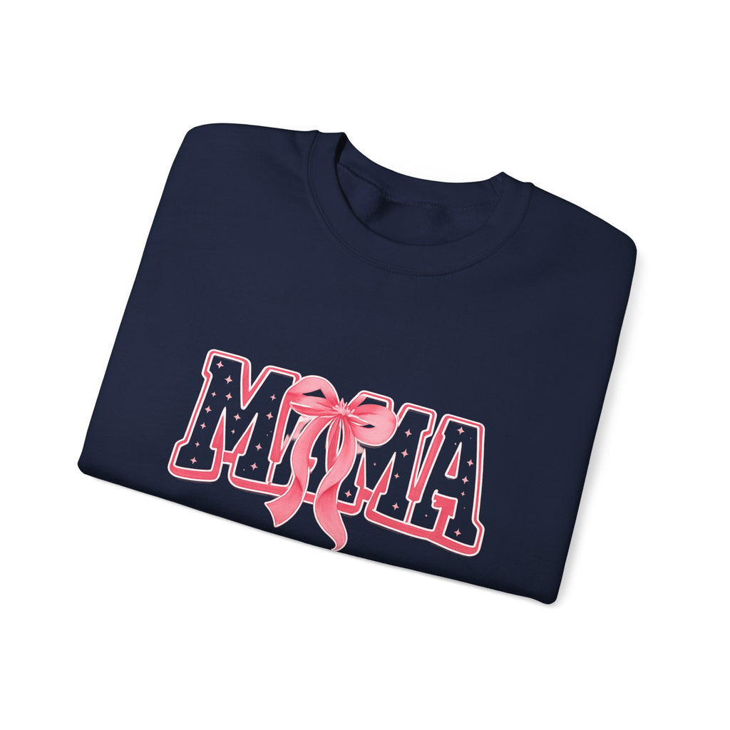 Mama Crewneck Sweatshirt — Pink Ribbon Graphic Mother's Day Pullover