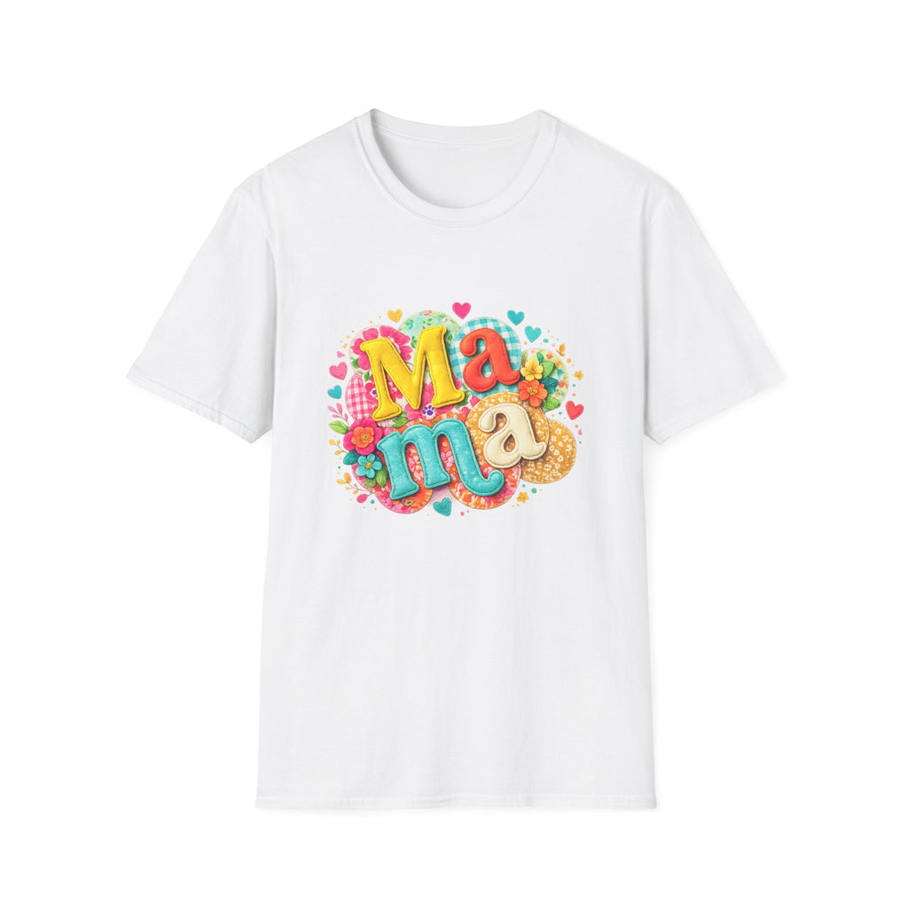 Mama Floral Graphic T‑Shirt — Colorful Heart & Flower Mother's Day Tee