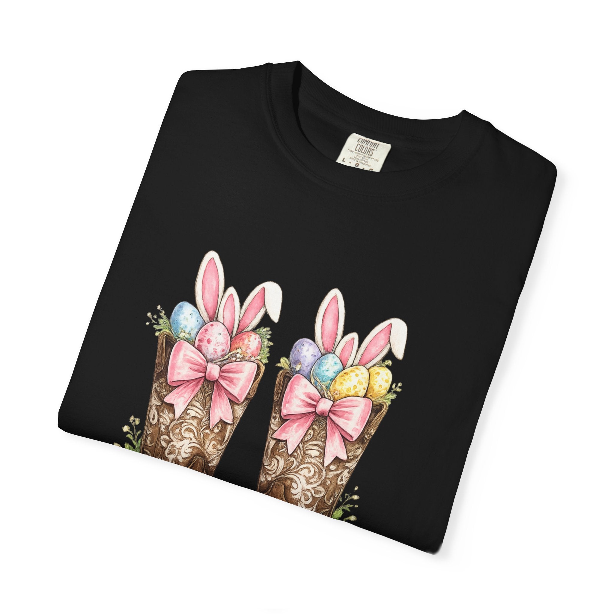 Howdy Easter Cowboy Boots T-Shirt — Western Easter Graphic Tee