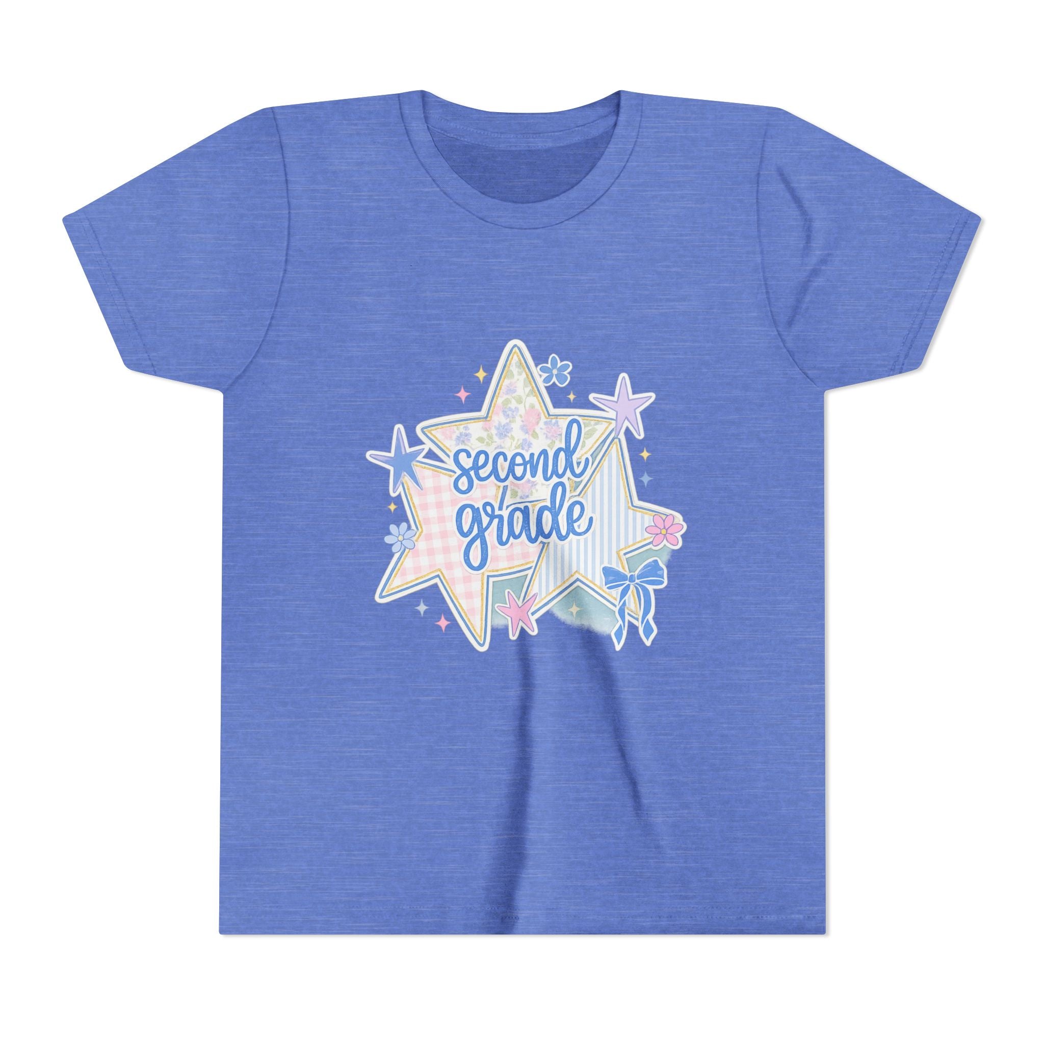 Second Grade Youth T‑Shirt — Cute Pastel Star Back to School Tee
