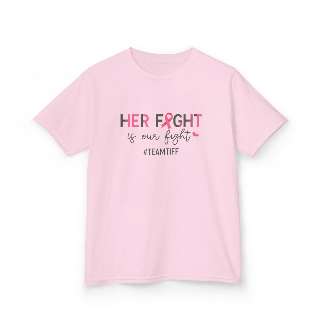 Kids Tee — "Her Fight Is Our Fight" Breast Cancer Awareness #TeamTiff